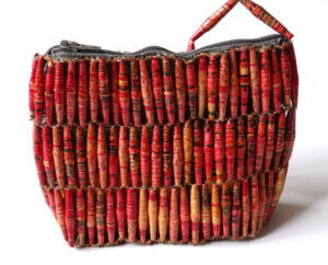 Handmade Beaded Luscious Red Bead Handbags