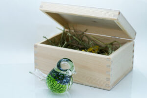 Glass Bird with Box
