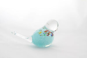 Glass Bird Light Blue Patterns