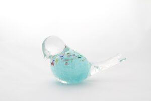 Glass Bird Light Blue Patterns