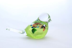 Green Glass Bird Design