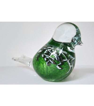 Glass Bird Green Black